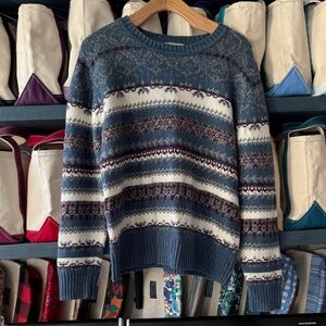 Vtg Northwest Blue Wool Sweater